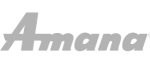 A gray logo of the company amana.